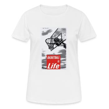 Ball is life - Women's Breathable T-Shirt - white - Front - AI Model Female 172 dark (172cm)