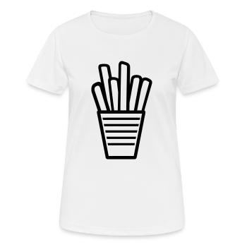 French fries - Women's Breathable T-Shirt - white - Front - AI Model Female 172 dark (172cm)