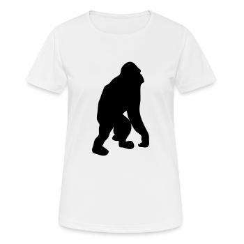 Orang-Utan - Frauen T-Shirt atmungsaktiv - Weiß - Vorne - AI Model Female 172 dark (172cm)