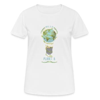 Il n'y a pas de planète B - T-shirt respirant Femme - blanc - Devant - AI Model Female 172 dark (172cm)