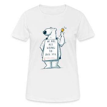 Ours sandwich - T-shirt respirant Femme - blanc - Devant - AI Model Female 172 dark (172cm)