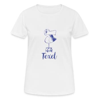 Texel Moewe - Frauen T-Shirt atmungsaktiv - Weiß - Vorne - AI Model Female 172 dark (172cm)