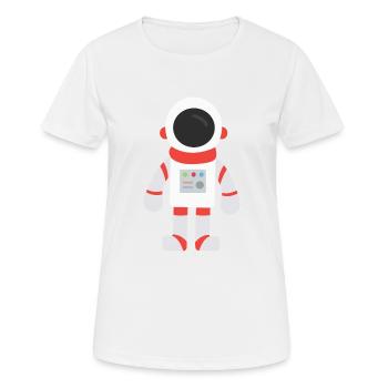 astronaute - T-shirt respirant Femme - blanc - Devant - AI Model Female 172 dark (172cm)