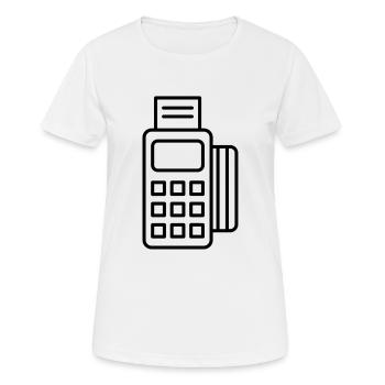 EC device - Women's Breathable T-Shirt - white - Front - AI Model Female 172 dark (172cm)