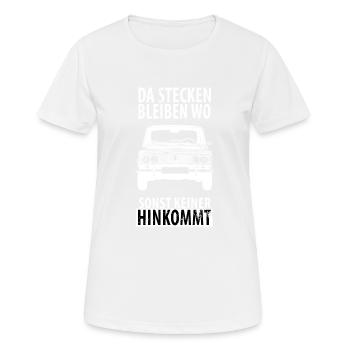 Russian Niva Lada offroad Geländewagen - Frauen T-Shirt atmungsaktiv - Weiß - Vorne - AI Model Female 172 dark (172cm)