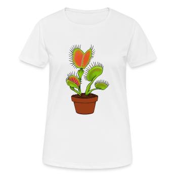 Carnivorous plantVenus flytrap - Women's Breathable T-Shirt - white - Front - AI Model Female 172 dark (172cm)