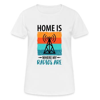 Amateur Radio Radio Radio Radio Radio Amateur Vintage - Women's Breathable T-Shirt - white - Front - AI Model Female 172 dark (172cm)