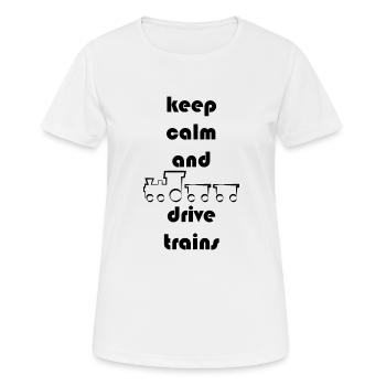 Train train train conducteurs de train - T-shirt respirant Femme - blanc - Devant - AI Model Female 172 dark (172cm)