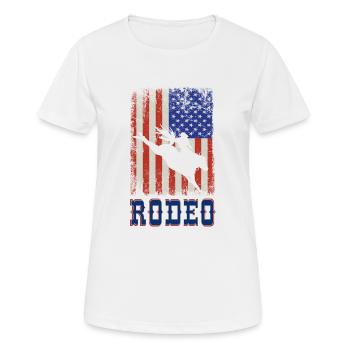 Rodéo - T-shirt respirant Femme - blanc - Devant - AI Model Female 172 dark (172cm)
