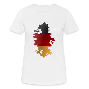 Drapeau allemand Drapeau allemand Utilisé Look Home - T-shirt respirant Femme - blanc - Devant - AI Model Female 172 dark (172cm)