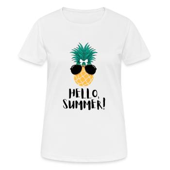 Hallo Sommerananas - Frauen T-Shirt atmungsaktiv - Weiß - Vorne - AI Model Female 172 dark (172cm)