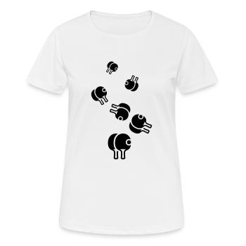 Tischtennis Ping pong - Frauen T-Shirt atmungsaktiv - Weiß - Vorne - AI Model Female 172 dark (172cm)