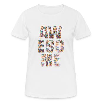 Awesome - Frauen T-Shirt atmungsaktiv - Weiß - Vorne - AI Model Female 172 dark (172cm)