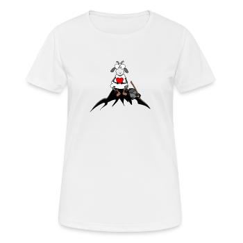 Mountain goat - Women's Breathable T-Shirt - white - Front - AI Model Female 172 dark (172cm)