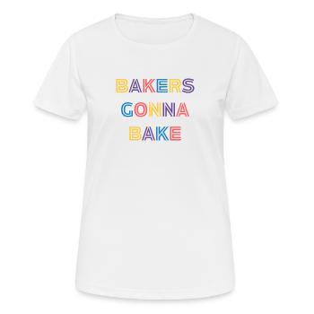 Bäcker werden backen - Frauen T-Shirt atmungsaktiv - Weiß - Vorne - AI Model Female 172 dark (172cm)