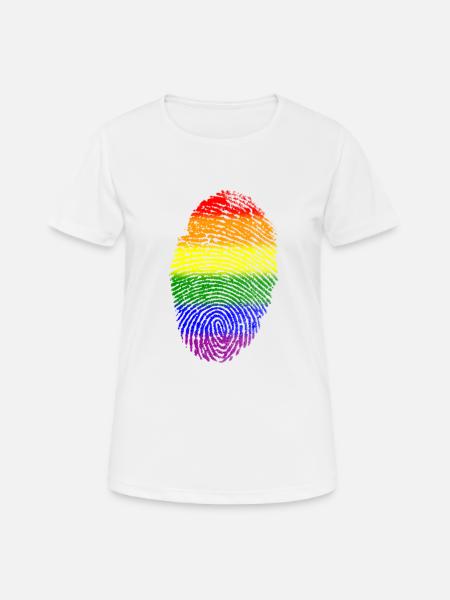 Pride-Flagge - Frauen T-Shirt atmungsaktiv - Weiß