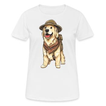 Golden Retriever The Explorer - Women's Breathable T-Shirt - white - Front - AI Model Female 172 dark (172cm)