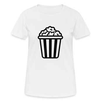 Popcorn - Frauen T-Shirt atmungsaktiv - Weiß - Vorne - AI Model Female 172 dark (172cm)