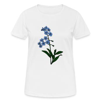 Vergissmeinnicht blau - Frauen T-Shirt atmungsaktiv - Weiß - Vorne - AI Model Female 172 dark (172cm)
