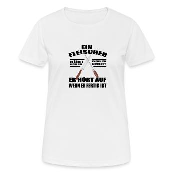 Fleischer Metzger Zerleger Schlachter - Frauen T-Shirt atmungsaktiv - Weiß - Vorne - AI Model Female 172 dark (172cm)