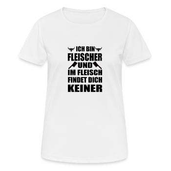 Fleischer Metzger Schlachter - Frauen T-Shirt atmungsaktiv - Weiß - Vorne - AI Model Female 172 dark (172cm)