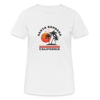 Santa Barbara Californien Surfer Sommer Retro - Frauen T-Shirt atmungsaktiv - Weiß - Vorne - AI Model Female 172 dark (172cm)
