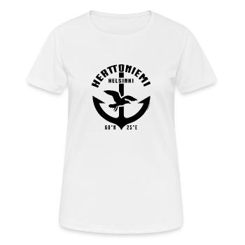 Herttoniemi Helsinki Anchor textiles and gifts - Women's Breathable T-Shirt - white - Front - AI Model Female 172 dark (172cm)