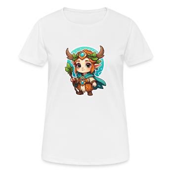 Druide Niedlich Illustration - Frauen T-Shirt atmungsaktiv - Weiß - Vorne - AI Model Female 172 dark (172cm)