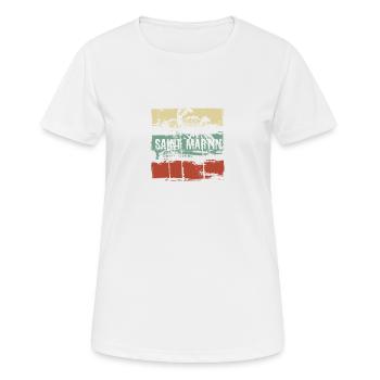 Saint Martin Artistic Vacation Souvenir Abstract - Women's Breathable T-Shirt - white - Front - AI Model Female 172 dark (172cm)