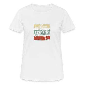 Rosarito Mexiko Kunstliches Urlaubssouvenir - Frauen T-Shirt atmungsaktiv - Weiß - Vorne - AI Model Female 172 dark (172cm)