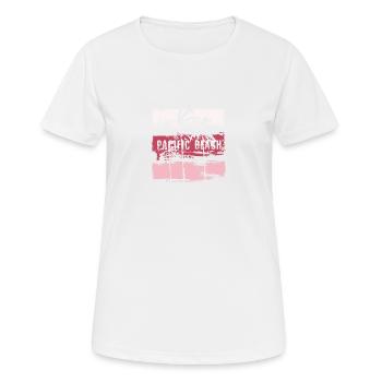 Pacific Beach Kalifornien Urlaubssouvenir - Frauen T-Shirt atmungsaktiv - Weiß - Vorne - AI Model Female 172 dark (172cm)