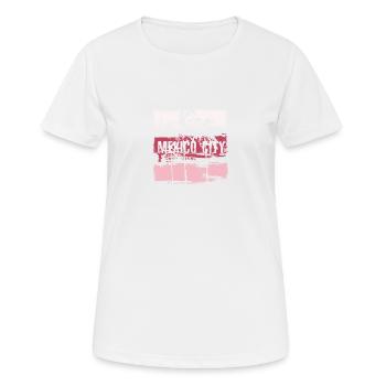 Mexico City Vacances Souvenir Abstrait Artistique - T-shirt respirant Femme - blanc - Devant - AI Model Female 172 dark (172cm)