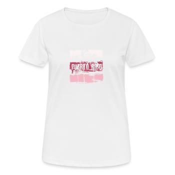 Puerto Rico Vacation Souvenir Abstract Artistic - Women's Breathable T-Shirt - white - Front - AI Model Female 172 dark (172cm)