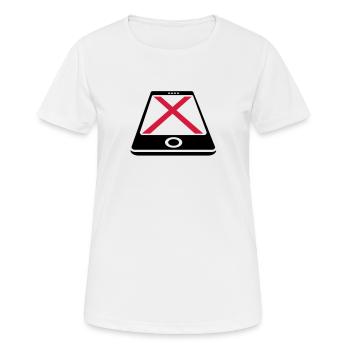 No Smartphone - T-shirt respirant Femme - blanc - Devant - AI Model Female 172 dark (172cm)