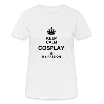 Cosplay / Cosplayer / Manga / Geek - T-shirt respirant Femme - blanc - Devant - AI Model Female 172 dark (172cm)