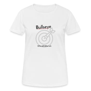 Bullseye Dart 80% Chance - T-shirt respirant Femme - blanc - Devant - AI Model Female 172 dark (172cm)