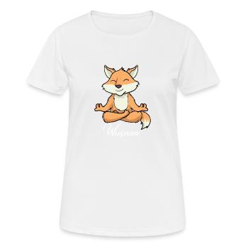 Auszeit Durchatmen Wusaaa Fuchs - Frauen T-Shirt atmungsaktiv - Weiß - Vorne - AI Model Female 172 dark (172cm)
