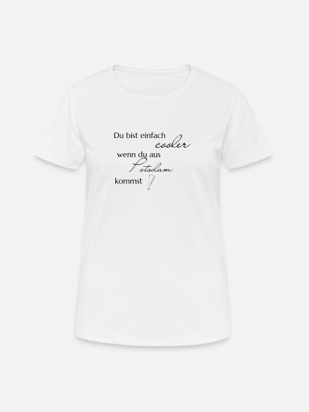 cooler potsdam - Frauen T-Shirt atmungsaktiv - Weiß