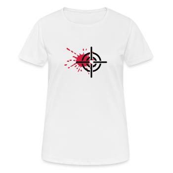 Fadenkreuz - Frauen T-Shirt atmungsaktiv - Weiß - Vorne - AI Model Female 172 dark (172cm)