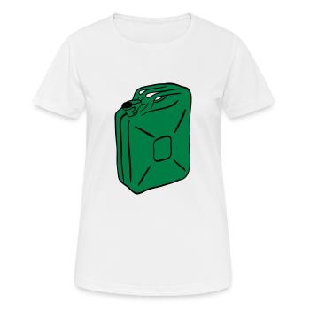 Benzin Kanister - Frauen T-Shirt atmungsaktiv - Weiß - Vorne - AI Model Female 172 dark (172cm)