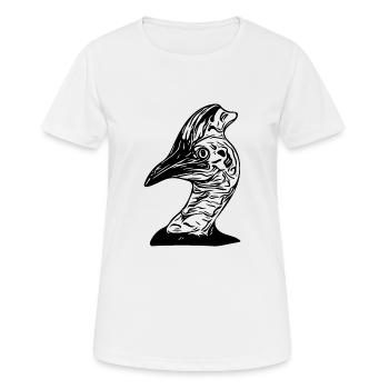 Australischer Kasuar Laufvogel - Frauen T-Shirt atmungsaktiv - Weiß - Vorne - AI Model Female 172 dark (172cm)