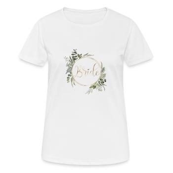 Équipe Bride! Cercle d’eucalyptus - T-shirt respirant Femme - blanc - Devant - AI Model Female 172 dark (172cm)