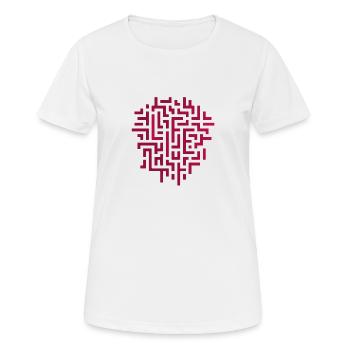 Leben - Frauen T-Shirt atmungsaktiv - Weiß - Vorne - AI Model Female 172 dark (172cm)