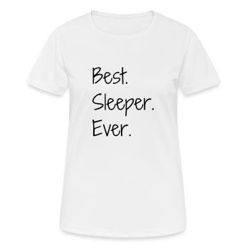 Sleeper Sleeping Schlaf Schläfer Dormir Dormeur - Women's Breathable T-Shirt - white - Front - AI Model Female 172 dark (172cm)