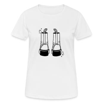 Dance Shoes Festival - Frauen T-Shirt atmungsaktiv - Weiß - Vorne - AI Model Female 172 dark (172cm)