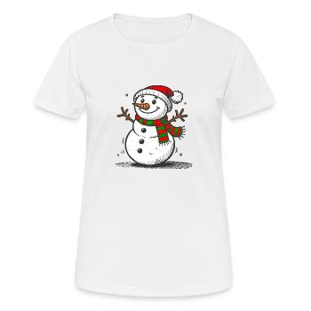 Snowman - Women's Breathable T-Shirt - white - Front - AI Model Female 172 dark (172cm)