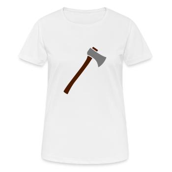 Axt - Frauen T-Shirt atmungsaktiv - Weiß - Vorne - AI Model Female 172 dark (172cm)