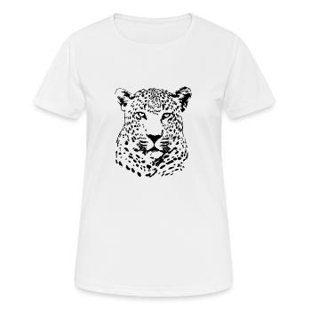 Leopard - T-shirt respirant Femme - blanc - Devant - AI Model Female 172 dark (172cm)