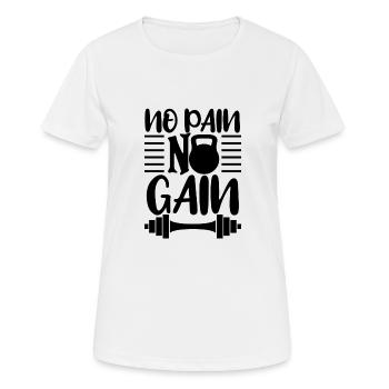 No pain no gain - Women's Breathable T-Shirt - white - Front - AI Model Female 172 dark (172cm)