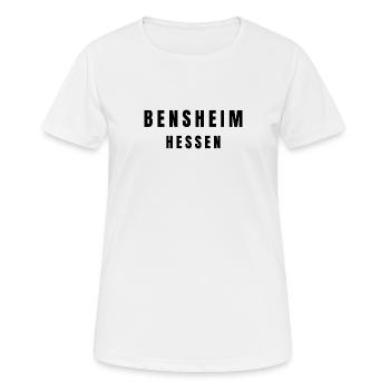 Bensheim, Hesse - T-shirt respirant Femme - blanc - Devant - AI Model Female 172 dark (172cm)